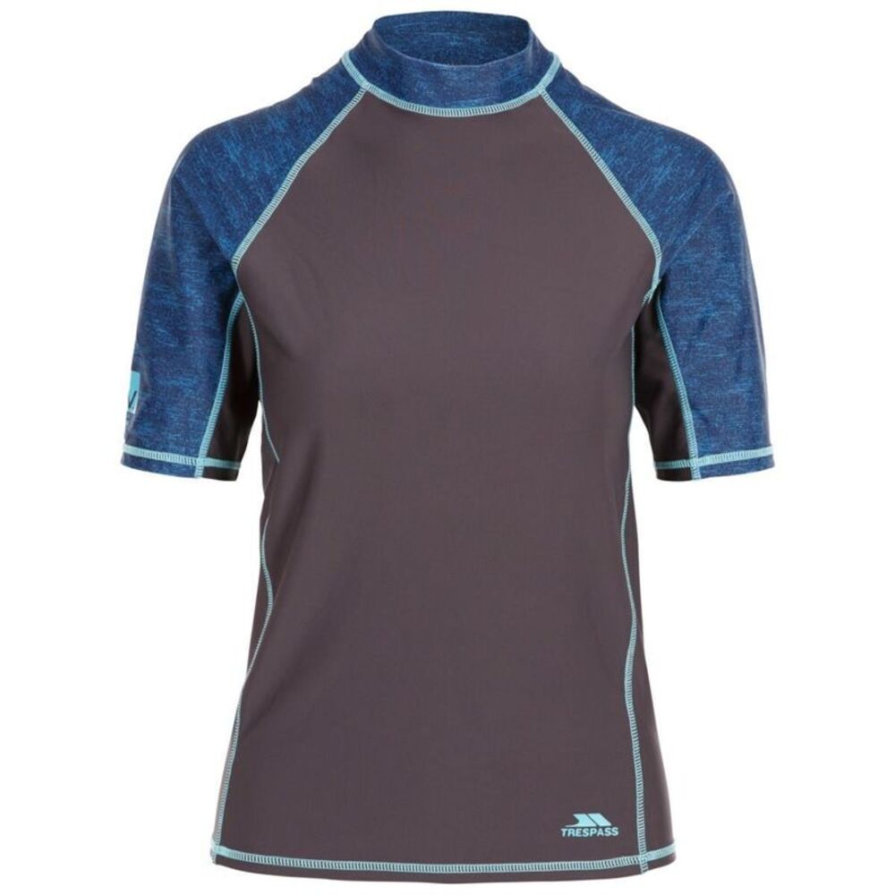 Trespass Womens/Ladies Calista Rash Guard / Dark Grey/Blue